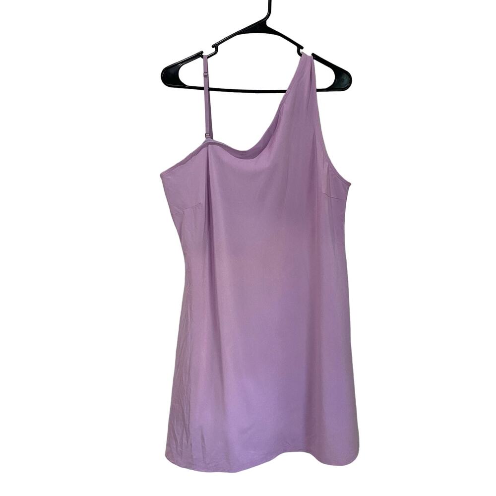 Abercrombie & Fitch Purple Slip Dress One-Shoulder Mini